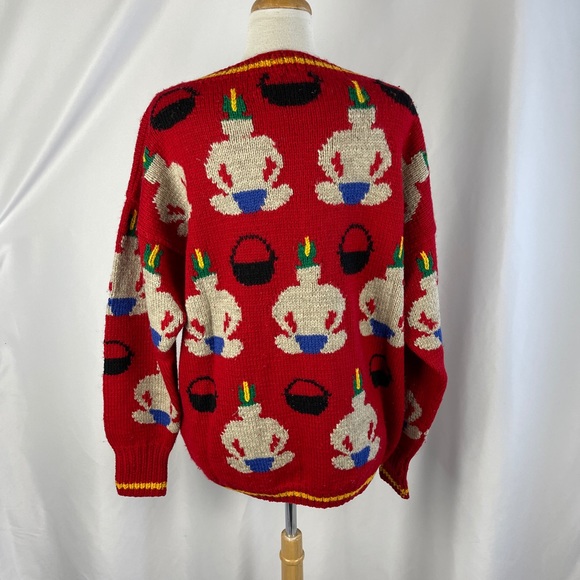 Kielo Dyson vintage red Native American sweater - Picture 4 of 7